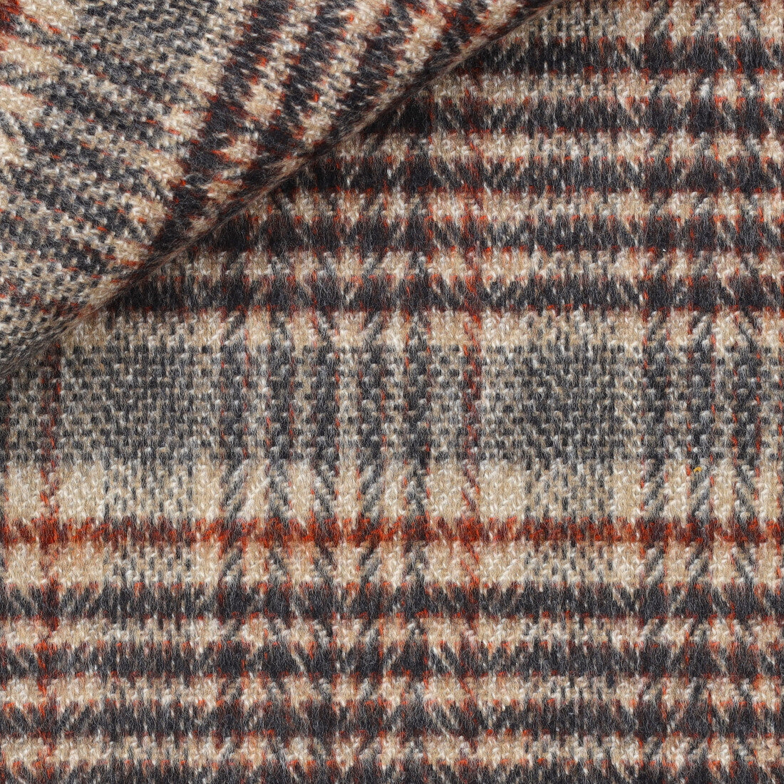 HEAVY CHECKERED HERRINGBONE COTTON