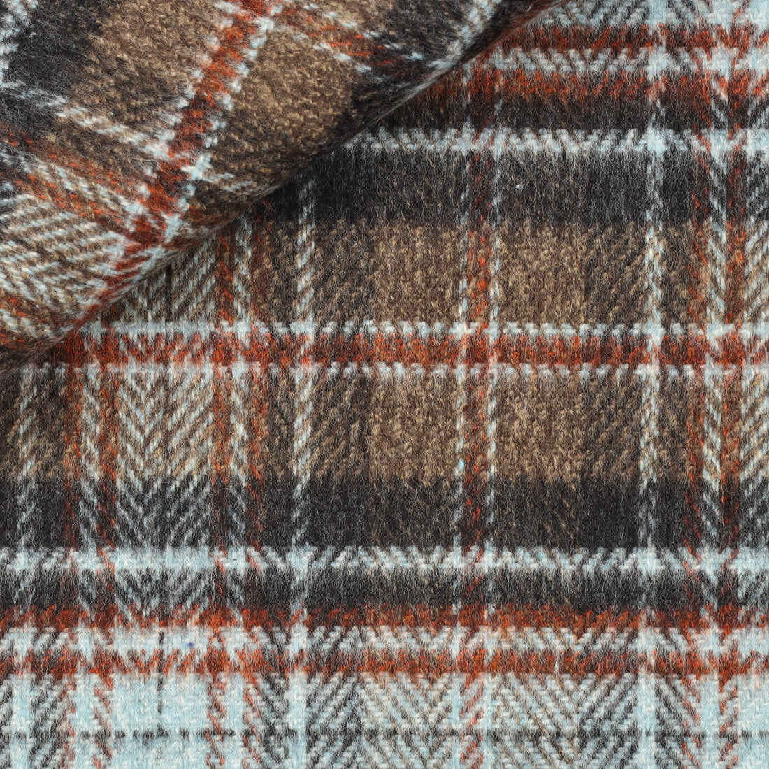 HEAVY CHECKERED HERRINGBONE COTTON