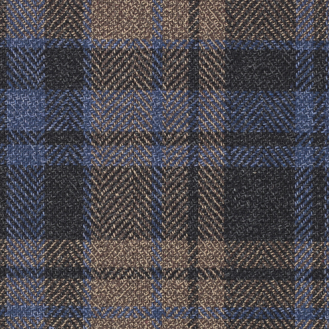 HEAVY CHECKERED HERRINGBONE COTTON
