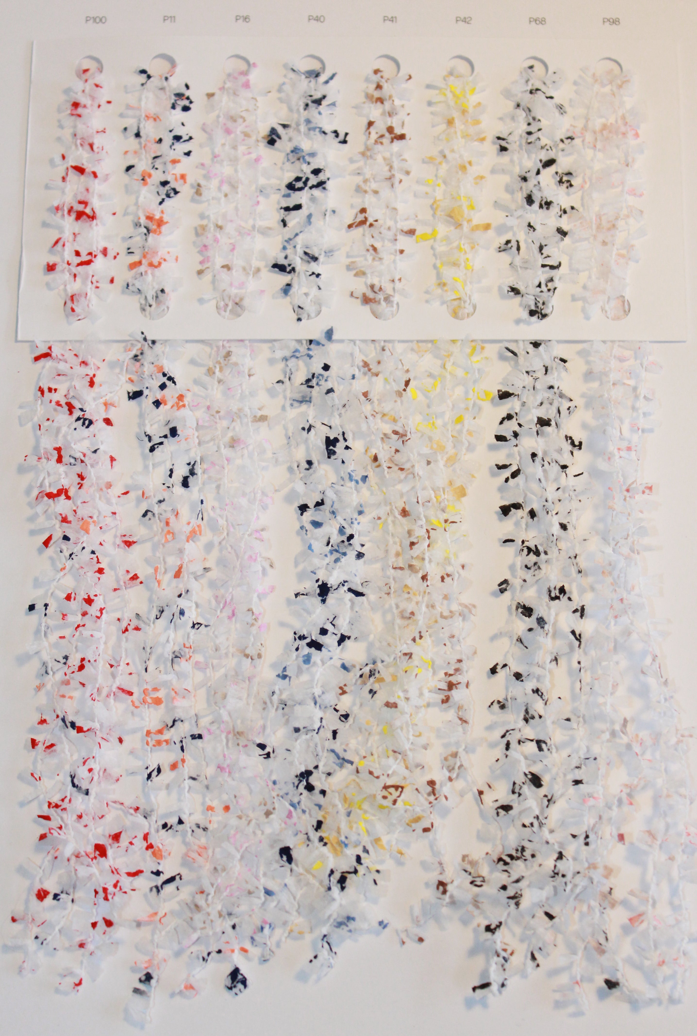 TWISTED NONWOVEN CUT YARN — DOT PRINTED