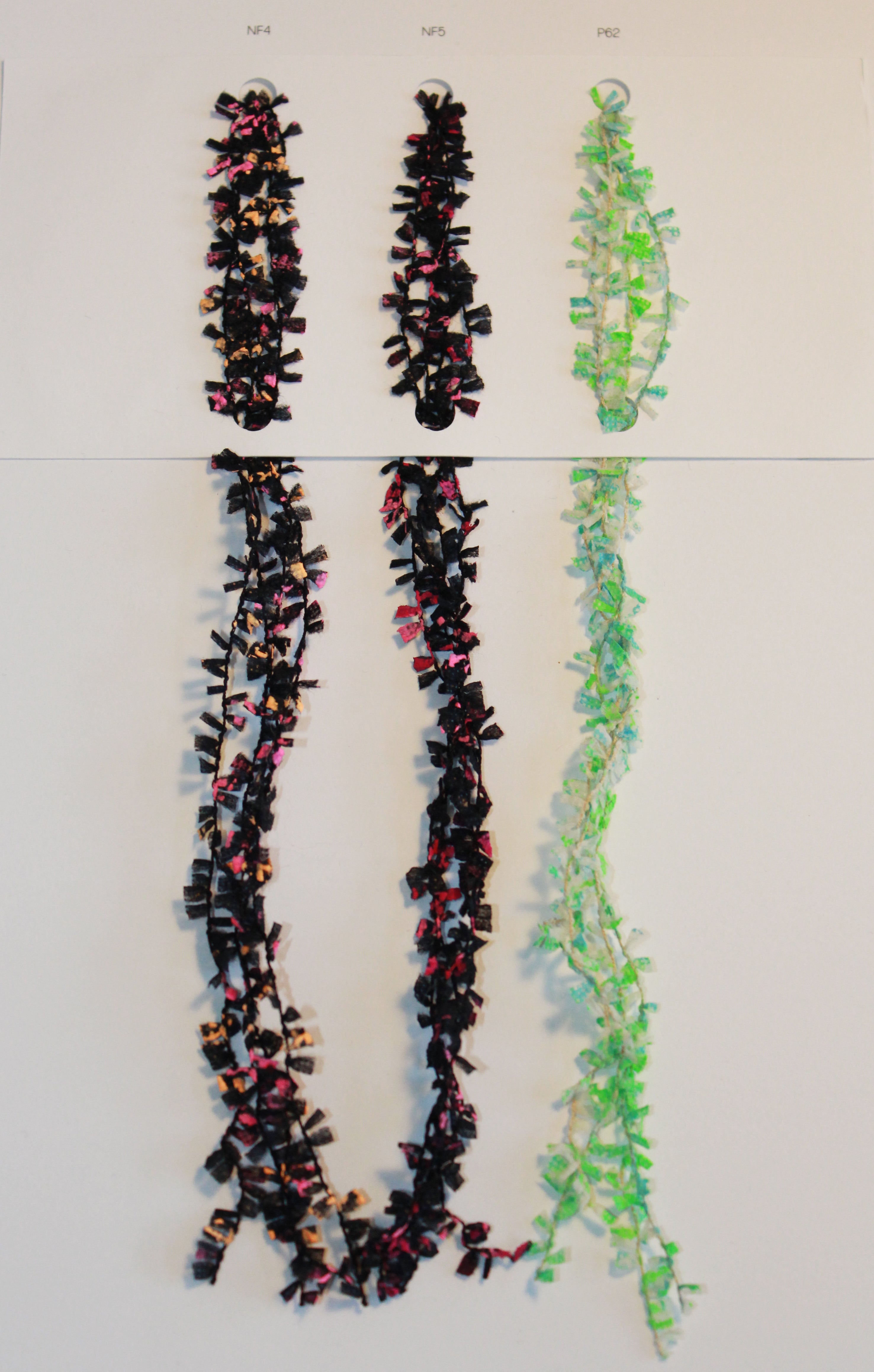 TWISTED NON-WOVEN CUT YARN — COATED